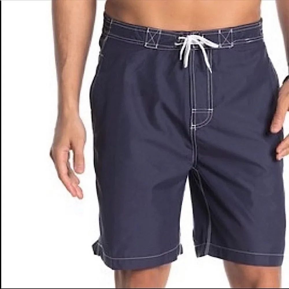 Trunks Navy Swami Hybrid Swim Trunks - Picture 8 of 8
